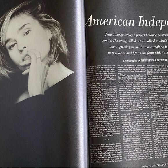 Vtg December 1989 Andy Warhol's Cover ART Interview Magazine Jessica Lange - Picture 2 of 16